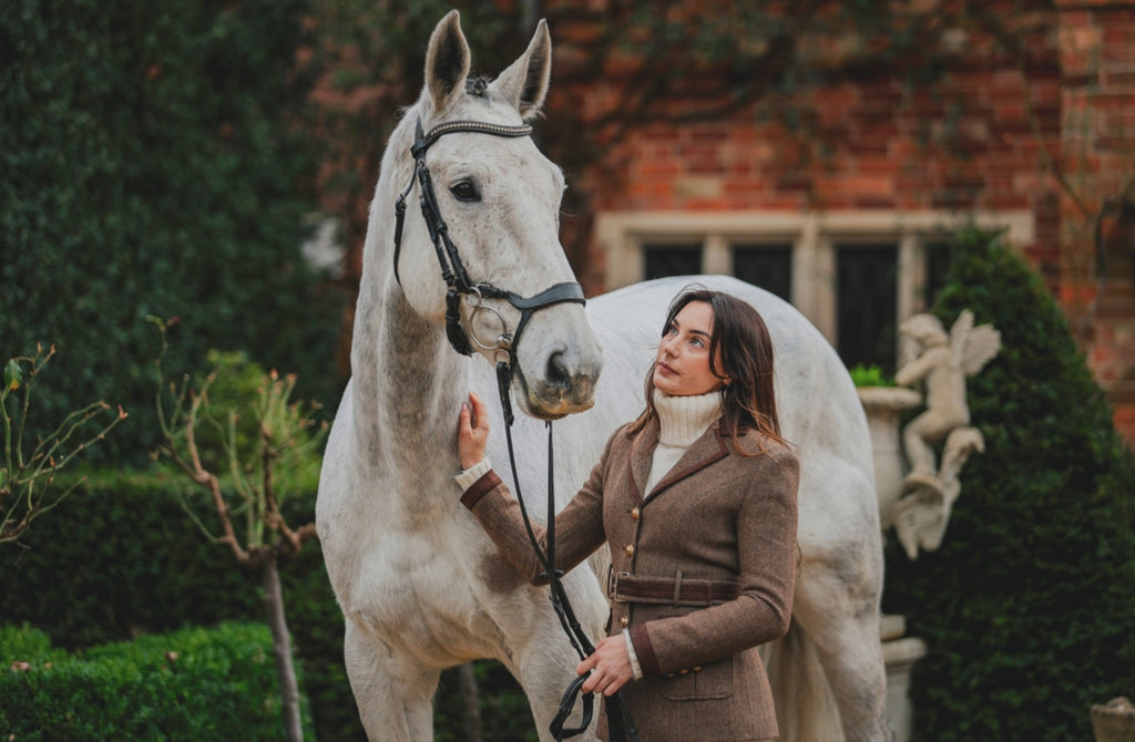 Herringbone tweed blazer