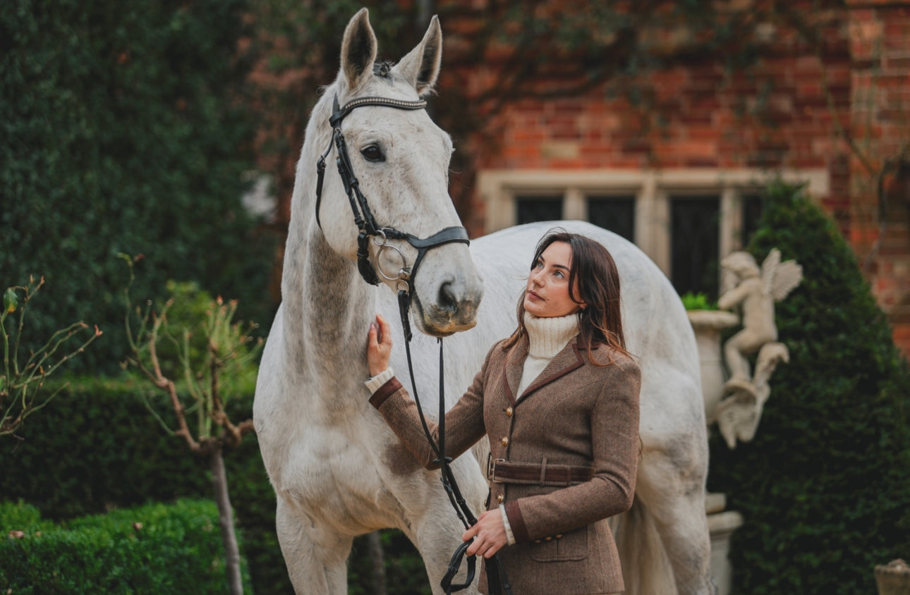 Herringbone tweed blazer