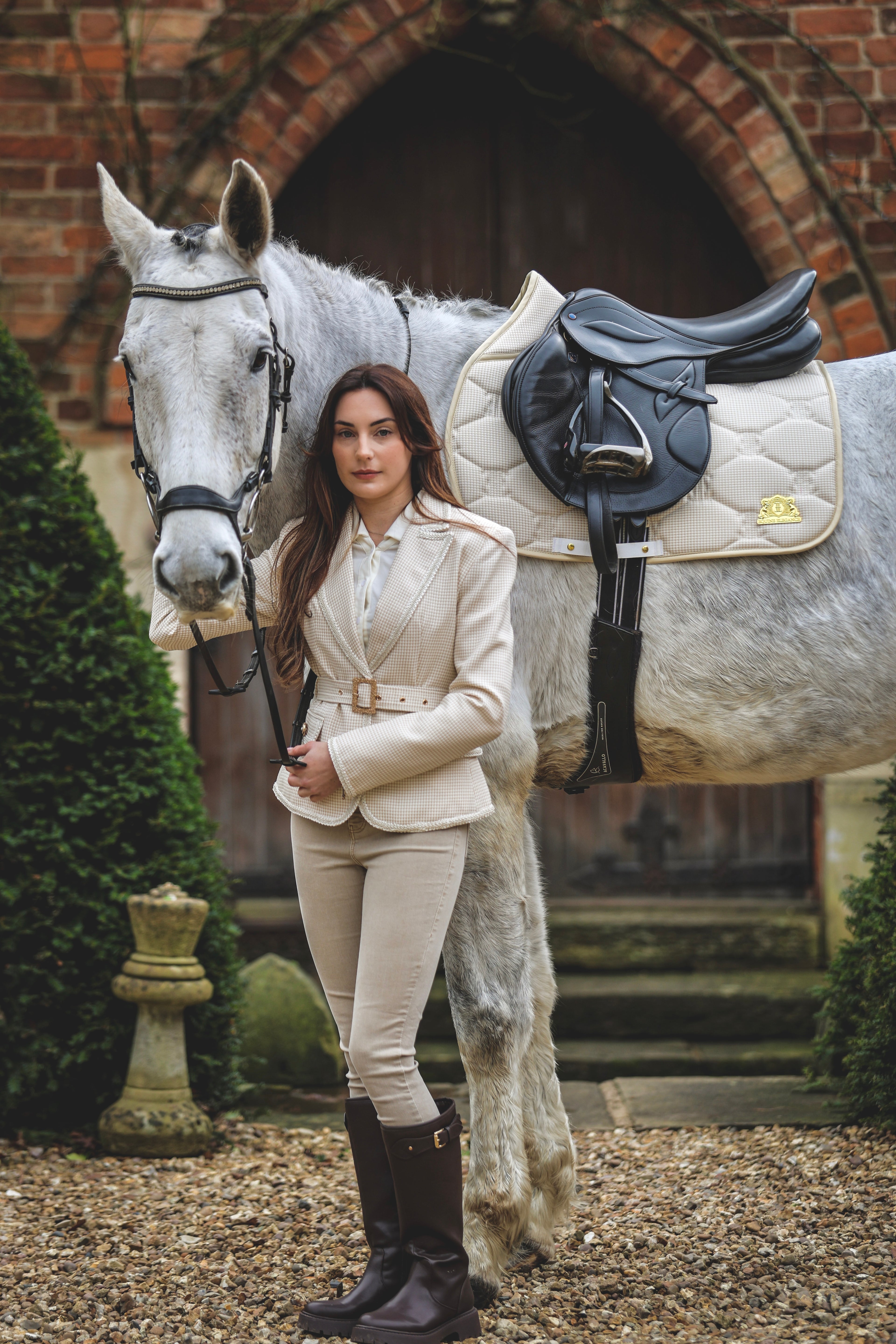 Cream & Gold tweed blazer