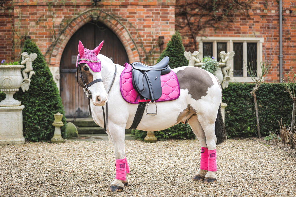 Velvet saddle pad set