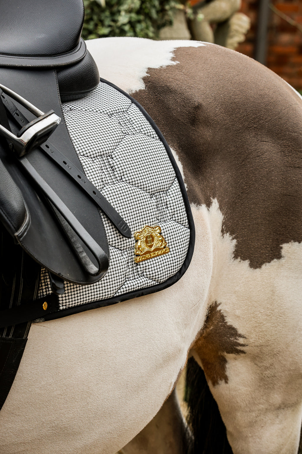 Black & White tweed saddle pad