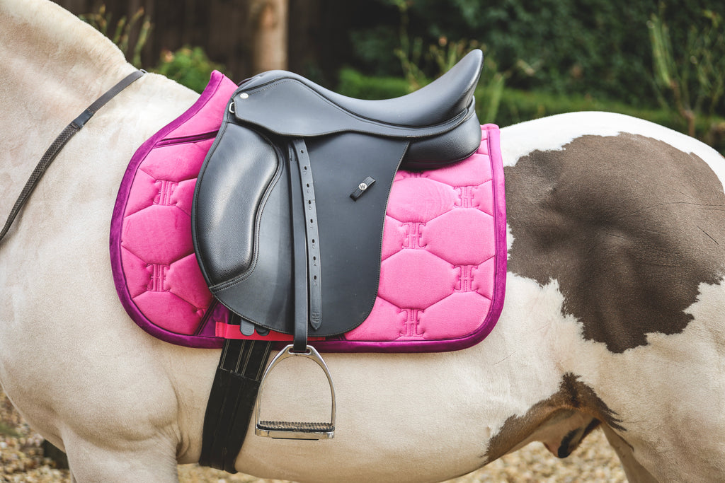 Velvet saddle pad set